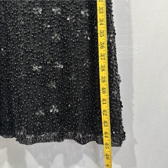 NEW $498 Mac Duggal [ 8 ]‎ Cold Shoulder Sequin Sheath Dress in Black - Picture 5 of 15